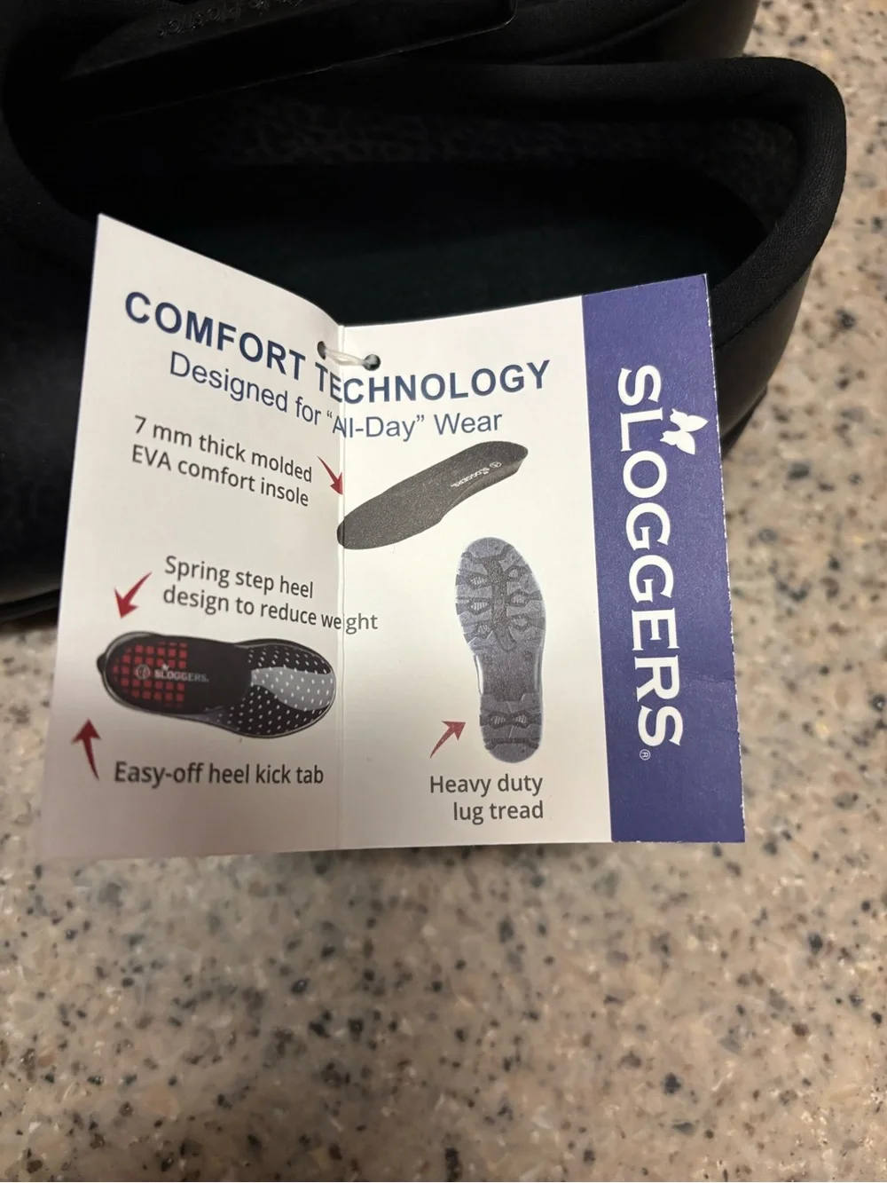 Sloggers Mens' Waterproof Comfort Slip-On Rain & Garden Shoes, Black, NWT, sz 10